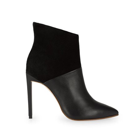 Beveled High Heel Ankle Boots – Black – GLADZ