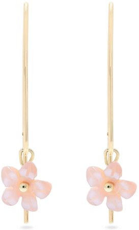 14K Gold & Mother-of-Pearl Flower Drop Earrings