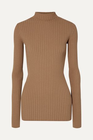 MM6 Maison Margiela | Ribbed-knit turtleneck sweater | NET-A-PORTER.COM
