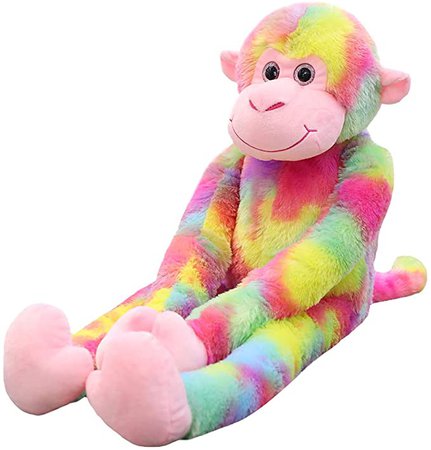 Amazon.com: Cuddly Big Soft Toys Rainbow Monkey Doll, Plush Monkey Stuffed Animals Toy Cushion Doll, Long Arm Monkey Plushie Toys Best Birthday Christmas Great Gifts for Children Kids Baby Toys (Rainbow, 31 "): Toys & Games