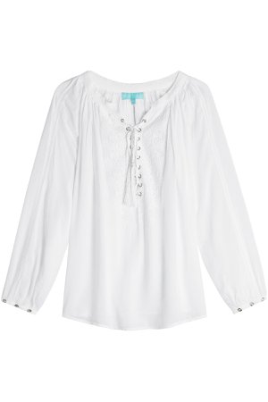 Embroidered Peasant Top Gr. One Size