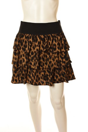 TORRID leopard print 3-tier ruffled skirt | Modaville
