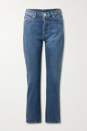 Net Sustain High-rise Straight-leg Jeans - Mid denim