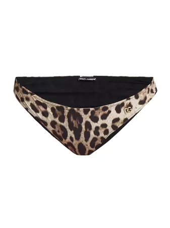 Shop Dolce&Gabbana Leopard Bikini Bottom | Saks Fifth Avenue