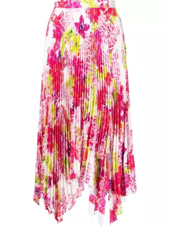 Versace floral-print Pleated Skirt - Farfetch