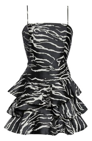 Bardot Zebra Frill Minidress | Nordstrom