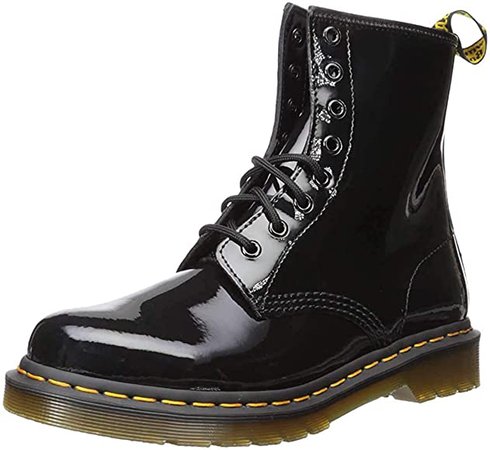 Amazon.com | Dr. Martens Womens 1460 Patent Leather Combat Boot, Black, 9 | Ankle & Bootie