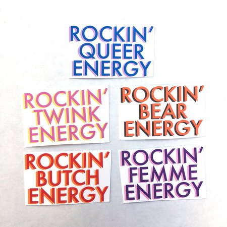 Rockin' Twink/Bear/Femme/Queer/Butch Energy Sticker/Magnet - LGBTQIAP+ Pride Gay Trans | CowboyYeehaww