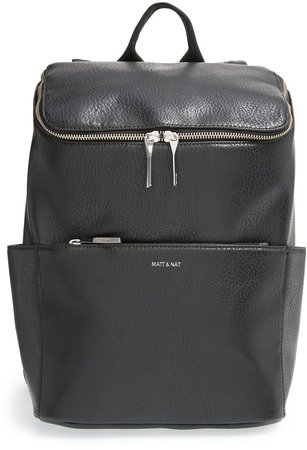 'Brave' Faux Leather Backpack