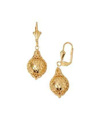 18k Gold-Plated Ball Drop Earrings | zulily