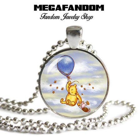 Winnie the Pooh Piglet Necklace Winnie the Pooh Pendant Flying Balloon – Megafandom