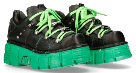 new rock green platform sneaker