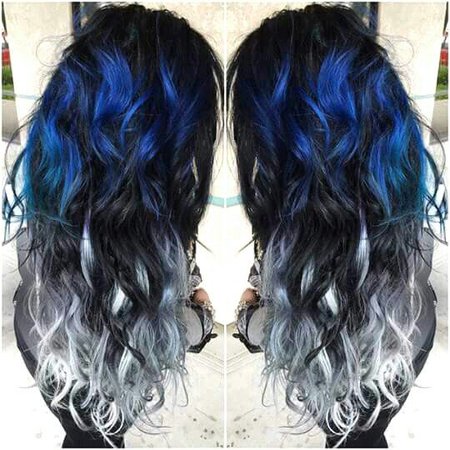 grey and blue hair black girl - Google Search