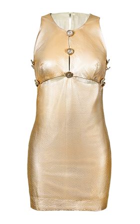Gianni Versace A/w 1994 Metallic Gold Cutout Mini Dress By Moda Archive X Tab Vintage | Moda Operandi