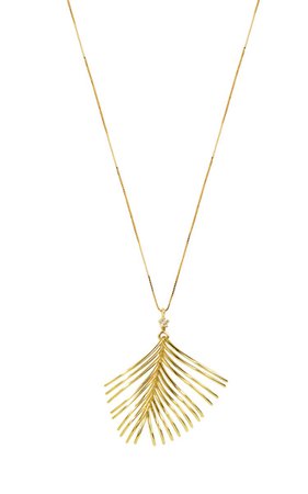 Essere Palm Tree 18k Yellow Gold Diamond Necklace