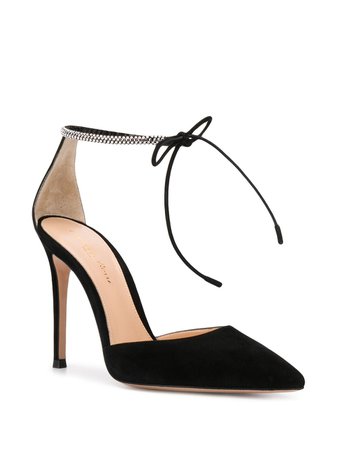 Gianvito Rossi crystal-embellished Strap Pumps - Farfetch