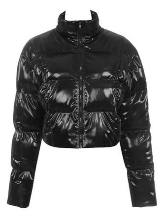 MISTRESS ROCKS black vinyl puffer jacket