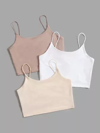 3 Pack Solid Cami Top | ROMWE USA