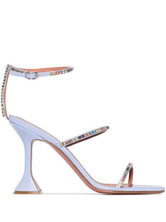 Amina Muaddi Gilda 95mm crystal-embellished Sandals - Farfetch
