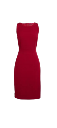 Classic Red Sheath Dress