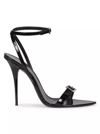 Shop Saint Laurent Claude Sandals In Patent Leather | Saks Fifth Avenue