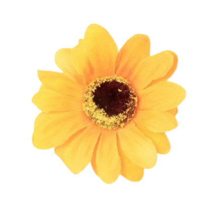 Girls Yellow Sunflower Fabric Hair Clip | Sugarplum Moon Gifts