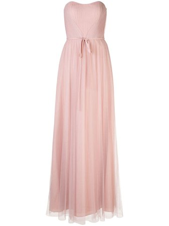 Marchesa Notte Strapless Tulle Long Bridesmaid Gown Ss20 | Farfetch.com