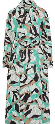 Printed Shell Trench Coat