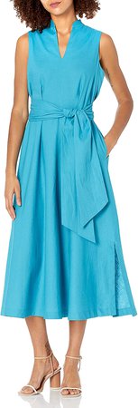Anne Klein Women's Linen Midi Dress at Amazon Women’s Clothing store