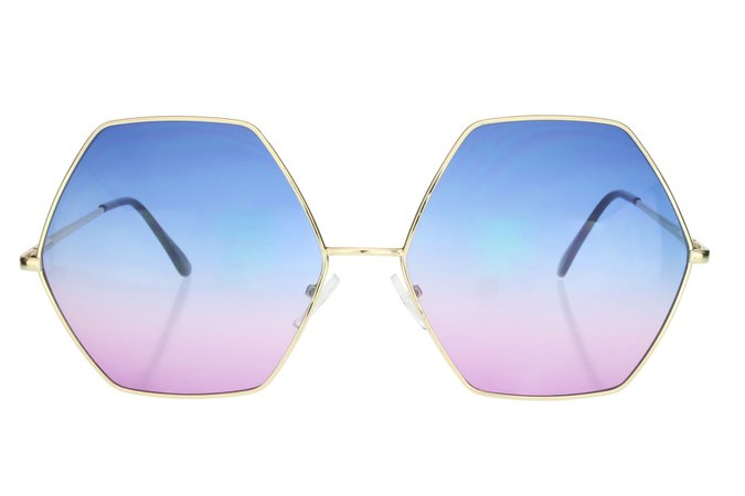 hexagonal frame sunglasses
