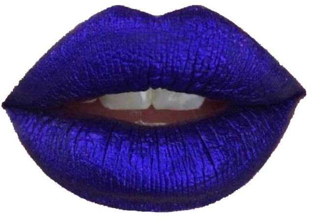 Blue Shimmery Lipstick
