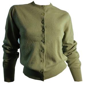 Olive Green Classic Button Front Cardigan circa 1950s – Dorothea's Closet Vintage
