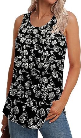 Amazon.com: Womens Summer Tank Tops 2023 Sleeveless Tshirts Loose Tunic Blouse : Clothing, Shoes & Jewelry
