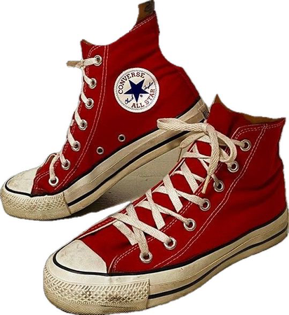 Dirty red converse