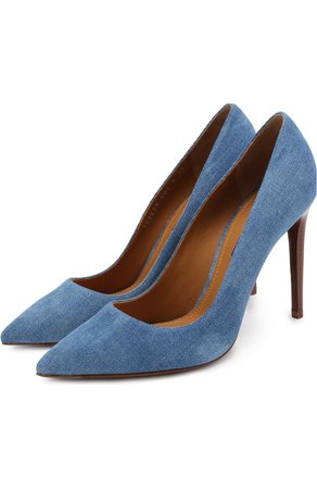 Женские синие туфли из денима на шпильке RALPH LAUREN — купить за 46050 руб. в интернет-магазине ЦУМ, арт. 800705099