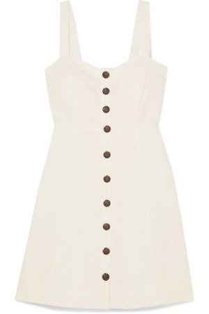 Madewell | Linen and cotton-blend mini dress | NET-A-PORTER.COM