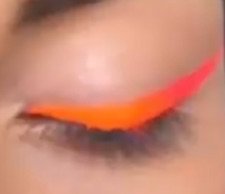 orange red pink eyeliner