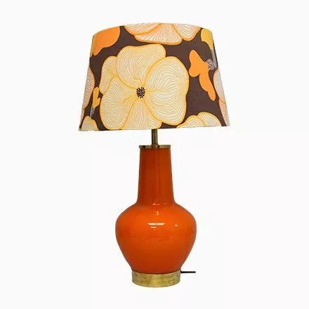 1960s vintage floral  lamp
