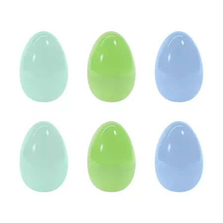 6ct Easter Plastic Fillable Eggs Cool Turquoise/Blue - Spritz™ : Target