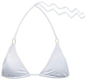 Cancun Embellished Snake-print Triangle Bikini Top