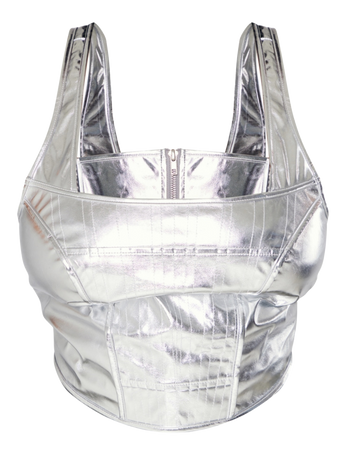 silver corset