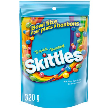 Skittles Tropical Chewy Candy, Tropical Fruit Flavour, Bag, 320g | Walmart Canada