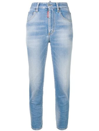 Dsquared2 high waist cropped twiggy jeans