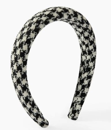 black - white headband