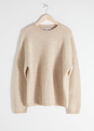 Alpaca Blend Sweater - Beige - Sweaters - & Other Stories
