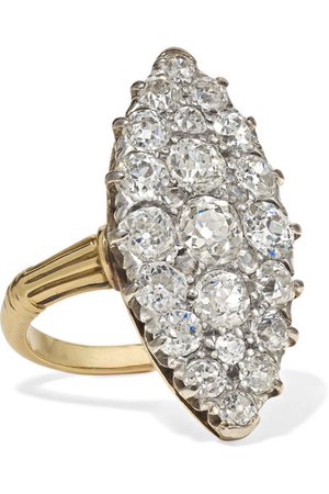 Fred Leighton | 1900s 18-karat gold, silver and diamond ring | NET-A-PORTER.COM