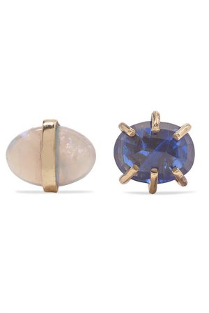 Melissa Joy Manning | 14-karat gold, opal and kyanite earrings | NET-A-PORTER.COM