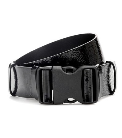 Patent leather buckle belt