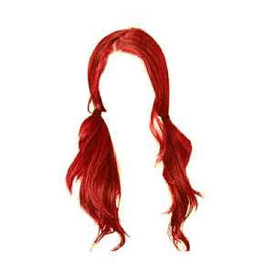 Red Hair Low Twin Pigtails