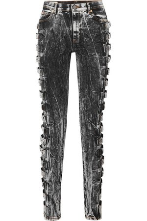 Gucci | Buckled high-rise skinny jeans | NET-A-PORTER.COM